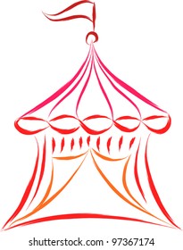 red circus tent