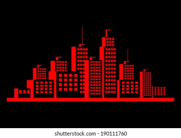 Red city icon