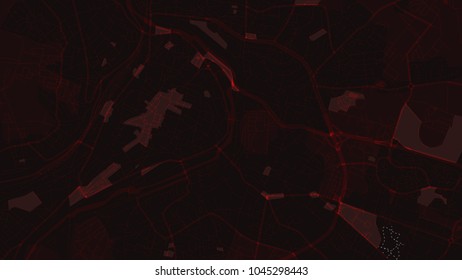 red city map art