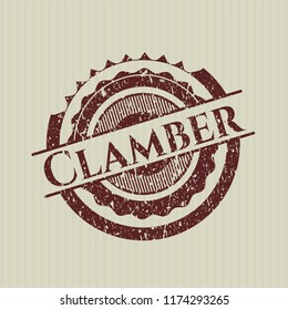 Red Clamber rubber grunge texture seal
