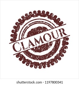 Red Clamour distress rubber texture