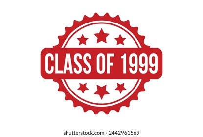 Red Class of 1999 Rubber Stamp Seal Vector