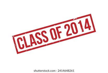 Red Class of 2014 Rubber Stamp Seal Vector