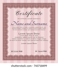 Red Classic Certificate template. Easy to print. Money design. Customizable, Easy to edit and change colors. 