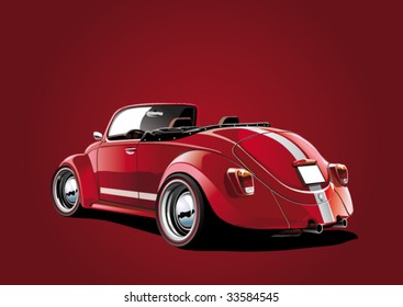 red classic convertible