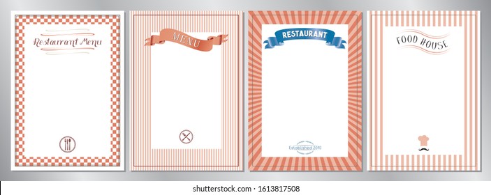 Red classic restaurant templates - A4 format (210x297 mm)