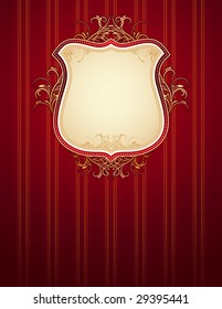 red classical background, vector illustration