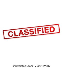 red classified stamp vector element