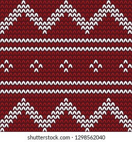 Red clean knitted vector sweater design