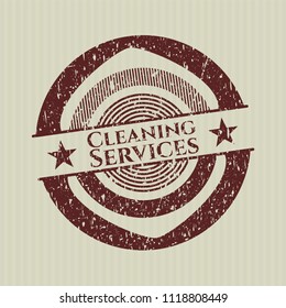Red Cleaning Services distress rubber seal