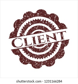 Red Client distress rubber texture