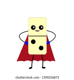 in a red cloak and blue gloves a cute smile and shiny black eyes are an object for design a concept of sport and hobby