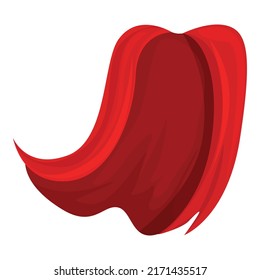 Red cloak icon cartoon vector. Vampire cape. Magic king