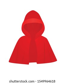 Red cloak mantle. vector illustration