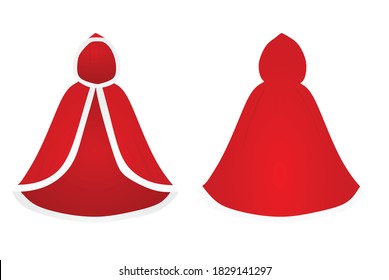 Red cloak mantle. vector illustration