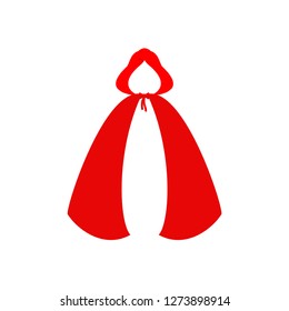 Red cloaks Template isolated. Little Red Riding Hood clothes
