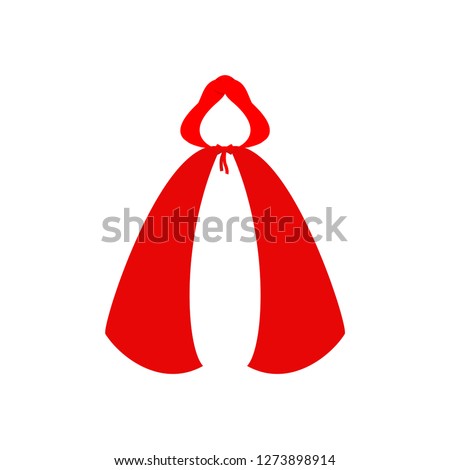 Red cloaks Template isolated. Little Red Riding Hood clothes

