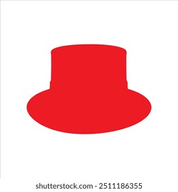 Red cloche hat silhouette vector illustration design on white background.