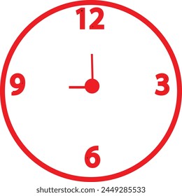 red clock for you use as image for check times.