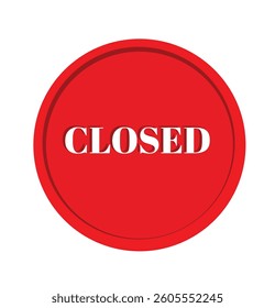 Red Closed icon vector illustration