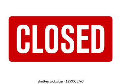 Red closed sign for retail/store vector for websites and print