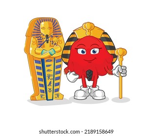 the red cloth ancient egypt cartoon. cartoon mascot vector