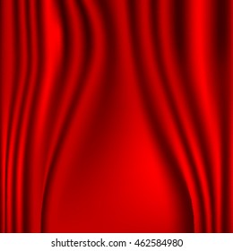 red cloth, curtain or blind