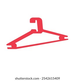 red cloth hanger on white background