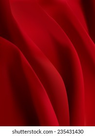 Red cloth realistic background, vector eps10 illustration