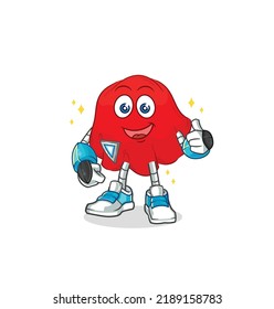 the red cloth robot character. cartoon mascot vector