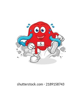the red cloth runner character. cartoon mascot vector