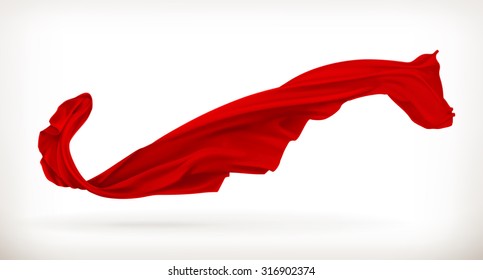 Red cloth, vector illustration