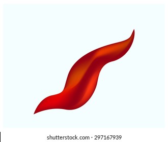 Red cloth,growing in the wind