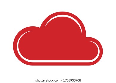 diseño de logotipo de empresa en una nube roja