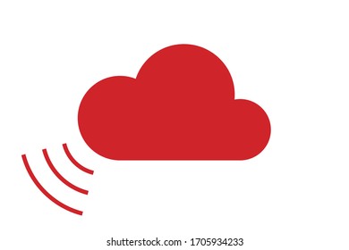 red a cloud for business logo design