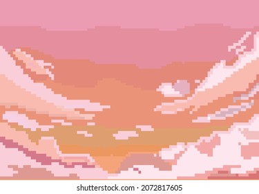 Red Cloud view in pixel art style