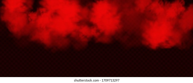 Red  cloudiness ,fog or smoke on dark checkered background.Cloudy sky or smog over the city. Concept house cleaning, air pollution,big explosion,desert sandstorm.
Vector illustration.