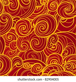 Red clouds seamless background. Ready for you text