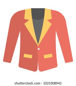 
A red coat or blazer with yellow
