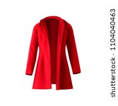Red coat. Vector illustration.