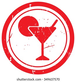 Red Cocktail rubber stamp