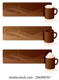 Red coffee banners