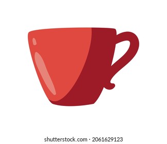 red coffee cup isolated icon