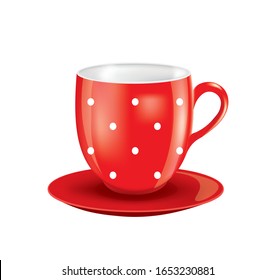 Red coffee cup. vector illustration