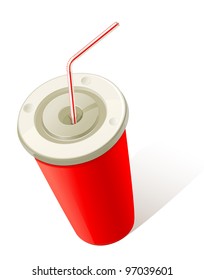 Red Cold Drink Cup