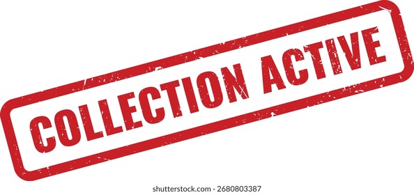 Red Collection Active Grunge Rubber Stamp on White Background Indicating Recovery In Progress