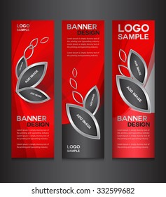 red Collection banner design vector illustration, roll up template, advertisement, display, flyer design, presentation, banner template