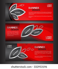 red Collection horizontal banner design vector illustration, roll up template, advertisement, display, flyer design, presentation, banner template, display, stand template