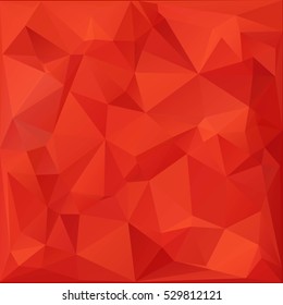 Red color 3d polygon background, modern origami texture. Vector illustration. Design element.