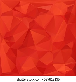 Red color 3d polygon background, modern origami texture. Vector illustration. Design element.